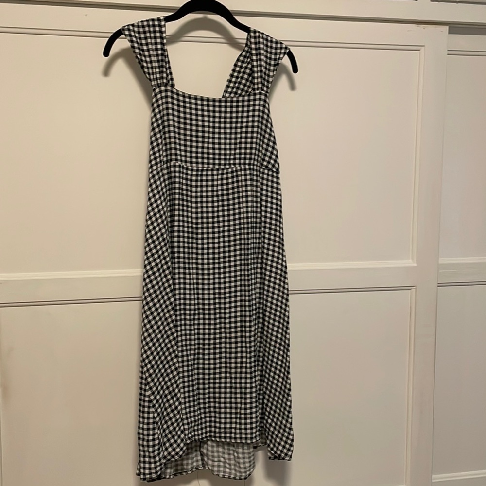 Peach Love gingham summer dress.